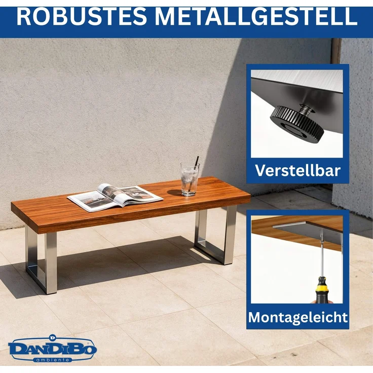 DanDiBo 2x Bankgestell Edelstahl 43 x 30 cm Bank Füße Bankbeine 96675 Bankkufen Couchtisch Tisch Beine Tischgestell – Bild 4