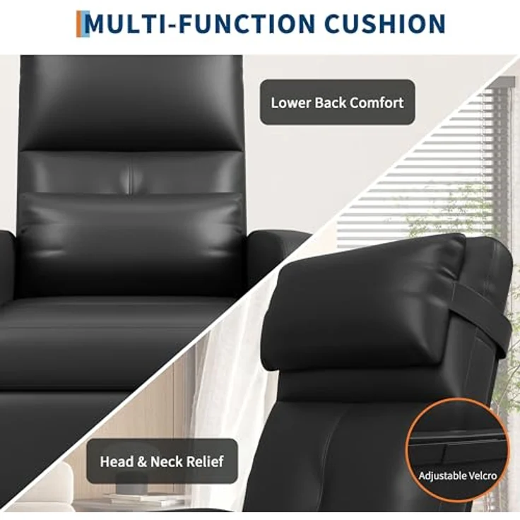 GarveeHome Fernsehsessel Elektrisch Relaxsessel Ruhesessel, massagesessel mit wärmefunktion, Verstellbarer Fernsehsessel mit Fußstütze, Einzelsofa,für Wohnzimmer, Schlafzimmer oder Büro – Bild 5
