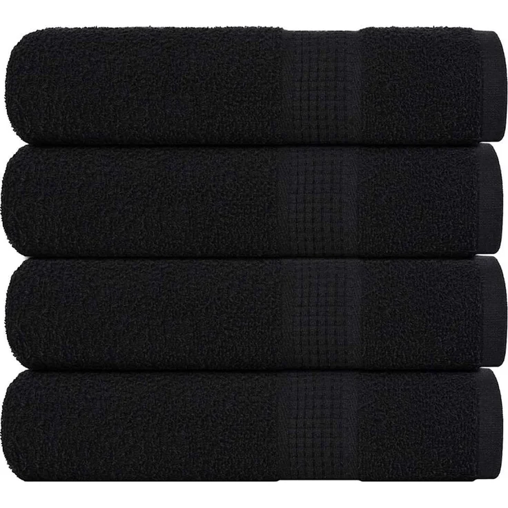 vidaXL Handtücher FROGN 4 Stk. Schwarz 50x100 cm 360 g/m² 136951 – Bild 1