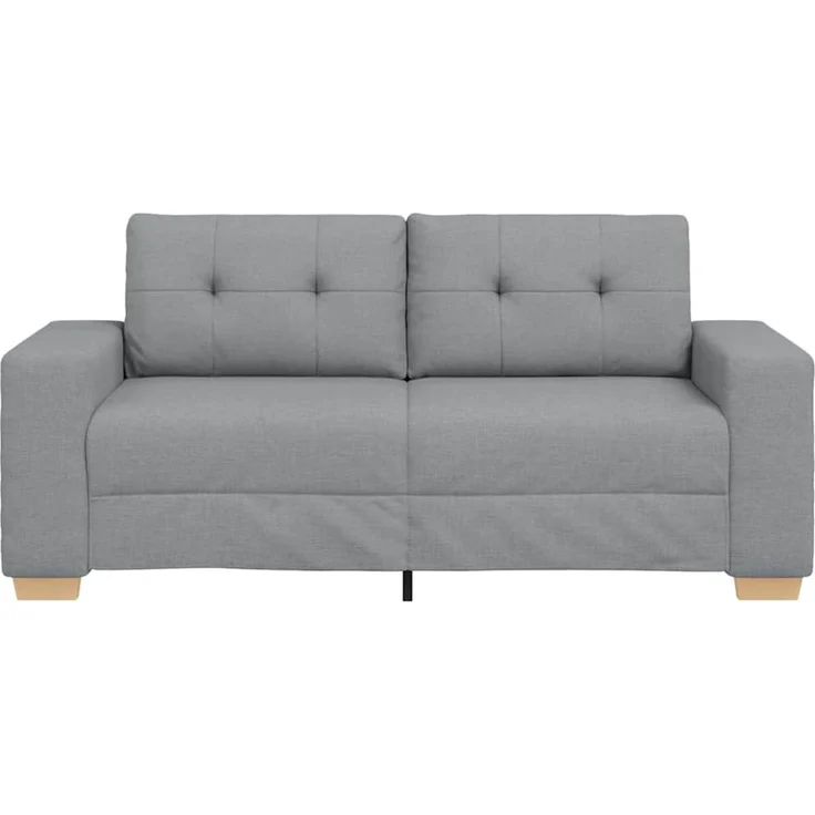 vidaXL Zweisitzer-Sofa Hellgrau 180x77x82 cm Stoff 4105078 – Bild 4