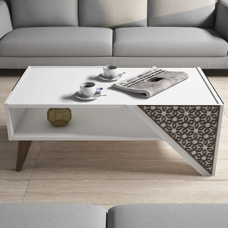 Skye Decor 'Beril - White' Couchtisch, Weiß, 105 x 58 x 40 cm – Bild 2