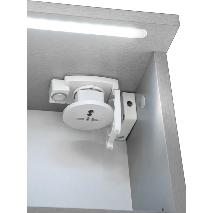 Spiegelschrank Bad TWO mit LED Beleuchtung Badspiegel Badschrank Spiegel grau Titan – Bild 3