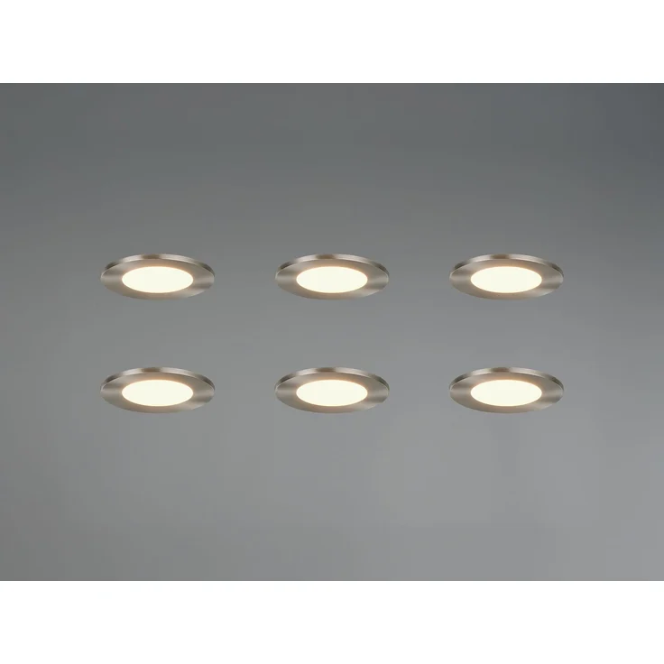 LED Einbaustrahler 6er Set, dimmbar, 2 Lichtfarben für Badezimmer, Ø 8,5cm – Bild 1