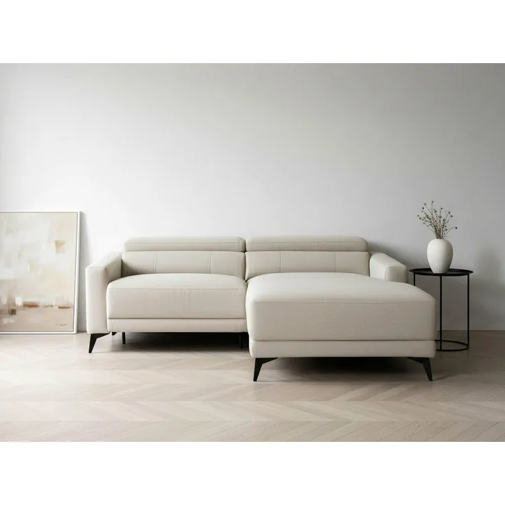 OTTO home Ecksofa LEWII, L-Form, 213 cm - elektr. Relaxfunktion, mit USB A/C-Anschluss. Federkern, verstellbaren Kopfstützen, Webstoff