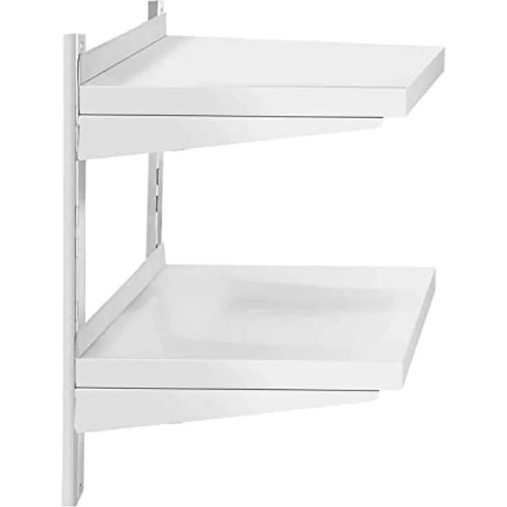 Royal Catering Hängeregal 60x40 cm Wandbord Doppel Wandregal Edelstahl Regal 2 Ablagen, verschiedene Größen – Bild 3