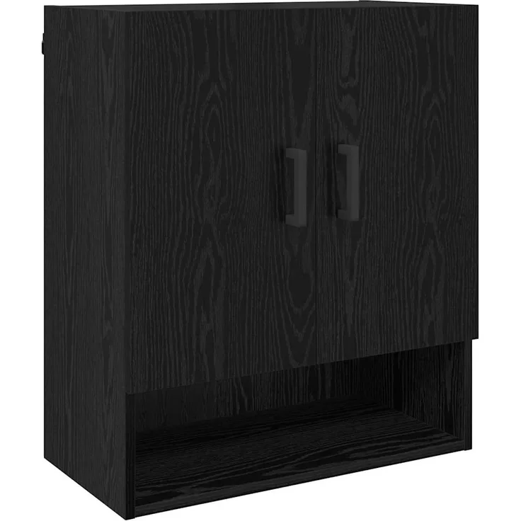 vidaXL Wandschrank Schwarz Eichen-Optik 60 x 31 x 70 cm Holzwerkstoff 879542