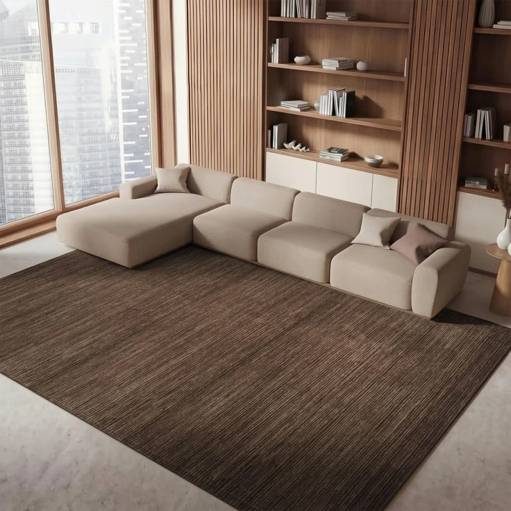 SAFAVIEH Modern Teppich für Wohnzimmer, Esszimmer, Schlafzimmer - Vision Collection, Kurzer Flor, Braun, 183 X 274 cm | 1,3 cm Flor, für den Innenbereich, langlebig, kinder- und haustierfreundlich, Polypropylen-Fasern, Öko-Tex-zertifiziert