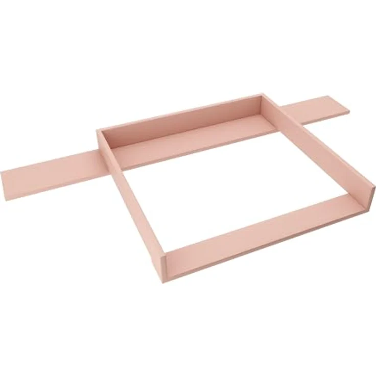 REGALIK Wickelaufsatz für Hemnes Kommode mit 8 Schubladen IKEA 78x80 cm - Abnehmbar Wickeltischaufsatz für Kommode in Rose - Abgeschlossen mit ABS Material 1mm – Bild 2