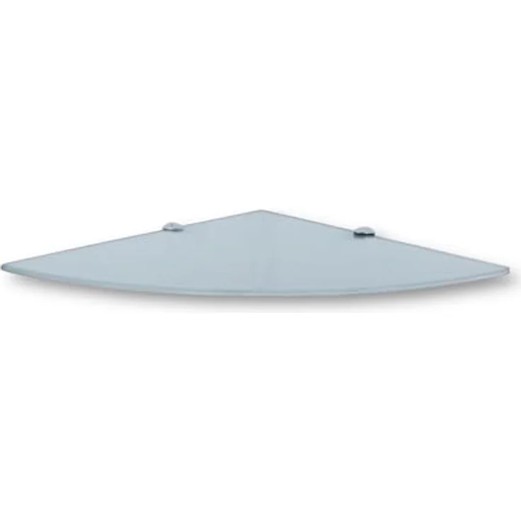 HOOZ Wandregal Eckregal aus Sicherheitsglas mit Halterung - Weiß 35 x 35 x 0,6 cm, 1-tlg, mit geschliffenen Kanten – Bild 6