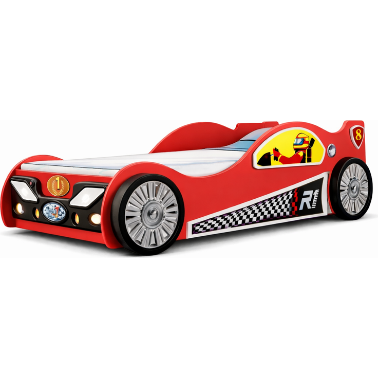 Kinderbett Monza mit Lattenrost 90x190 cm in Rot