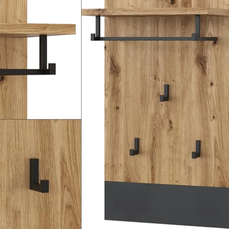 Wandgarderobe Selena Anthrazit 44 x 83 cm Vicco – Bild 7