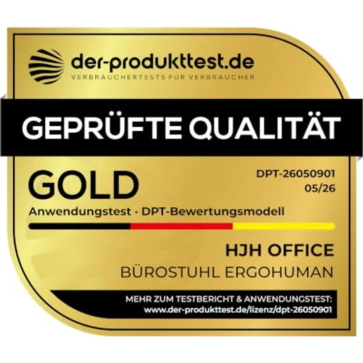 hjh OFFICE Bürostuhl ergonomisch ERGOHUMAN Ultra F GEN2 Originales Design, Bürosessel mit Flexibler Lendenwirbelstütze, Netzbespannung, Schwarz – Bild 10