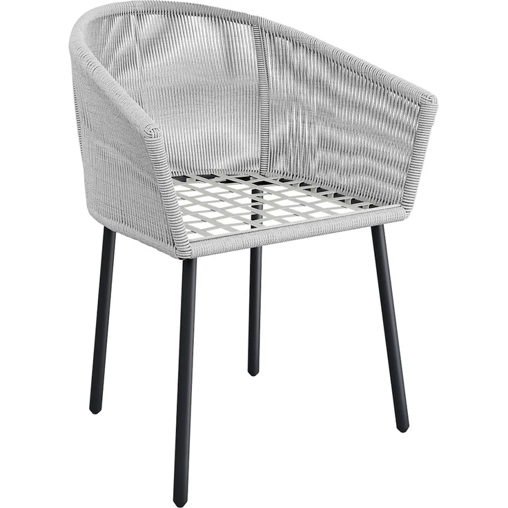 STEELSØN 'Nair' Polyrattan Gartenstuhl, 4er-Set, hellgrau, wetterfest & UV-beständig, Balkonstühle bis 160 kg belastbar, Gartensessel inkl. Kissen – Bild 14