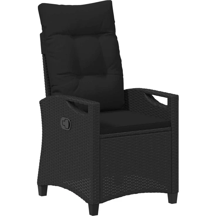 vidaXL Gartenstuhl 2 pcs Schwarz 56 x 64 x 94 cm Stahl und Polyester 42026829 – Bild 4