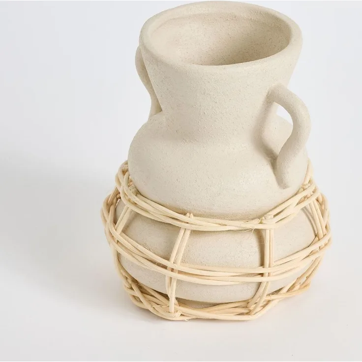 Evila Originals 'Pot Terracota' Vase, Creme, 12 x 12 x 16 cm