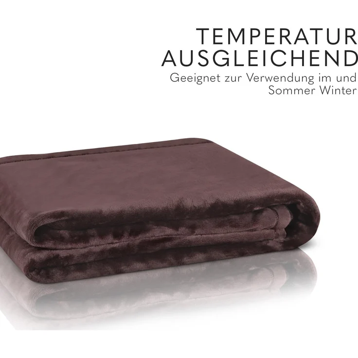 Kuscheldecke "Mirabella" - Cashmere Touch Braun 220x240 cm – Bild 7