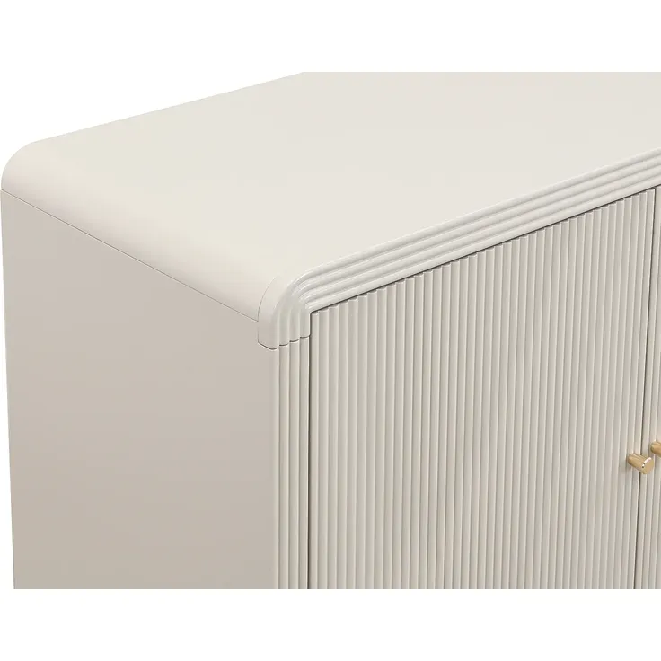 Vente-unique - MIRENALO Sideboard Holz, Platte Beige - B 40 cm x H 75 cm x L 179,6 cm – Bild 5