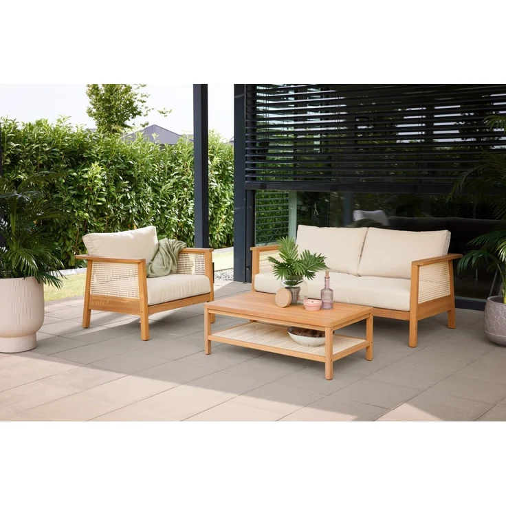 Primaster Gartenmöbel-Set Aruba Akazie/Wiener Geflecht – Bild 2