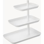 Yamazaki 4280 TOWER 3-stöckige Etagere, weiß, Stahl, minimalistisch, 24.7 x 15.7 x 25.7 cm
