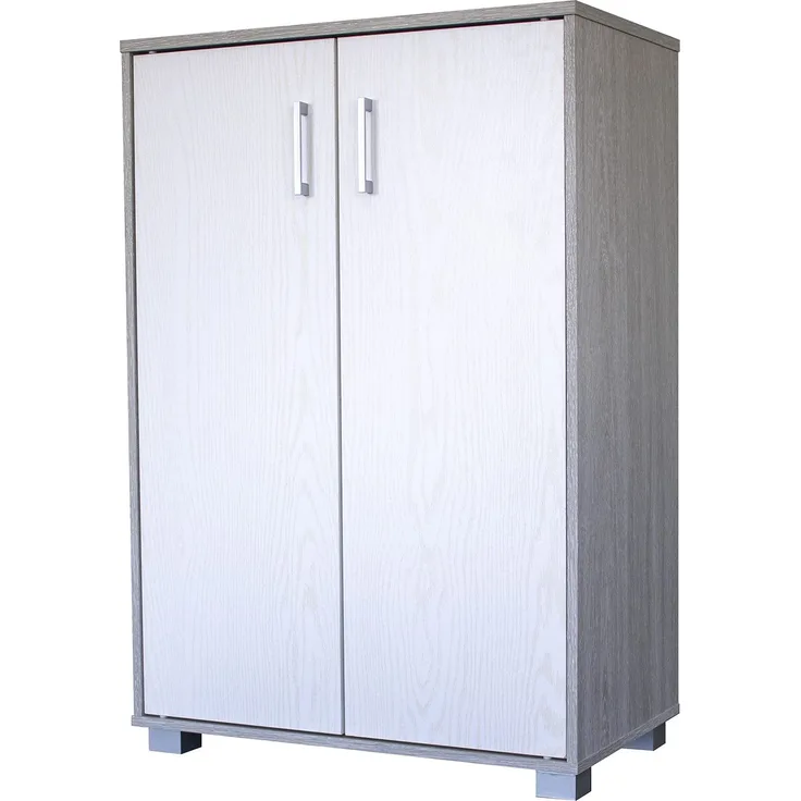 Gardenia Mehrzweck-Schuhschrank mit 2 Türen und 4 verstellbaren Einlegeböden – moderner platzsparender Schrank mit erhöhten Füßen – 60 x 36 x 90 cm – für Eingang, Badezimmer, Schlafzimmer