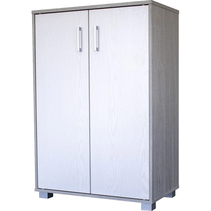 Gardenia Mehrzweck-Schuhschrank mit 2 Türen und 4 verstellbaren Einlegeböden – moderner platzsparender Schrank mit erhöhten Füßen – 60 x 36 x 90 cm – für Eingang, Badezimmer, Schlafzimmer