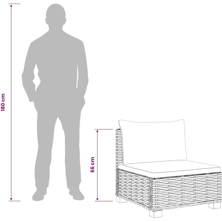 vidaXL 2 Stk. Rattan-Lounge-Set mit Kissen GENDT Naturrattan Natur 42034409 – Bild 9