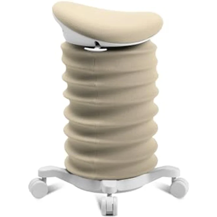 TOPSTAR Sitness 4D mit Rollen - AGR-Zertifiziert Dynamischer Sitzhocker Papyrus - beige, ergonomischer Bürohocker - höhenverstellbar - stärkt den Rücken - entlastet die Bandscheiben – Bild 4
