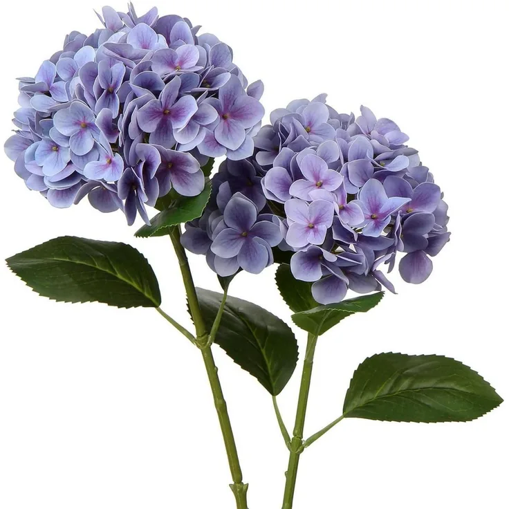 Künstliche Hortensie Blumen Real-Touch Kunstblumen Hydrangea Deko 2 Stück