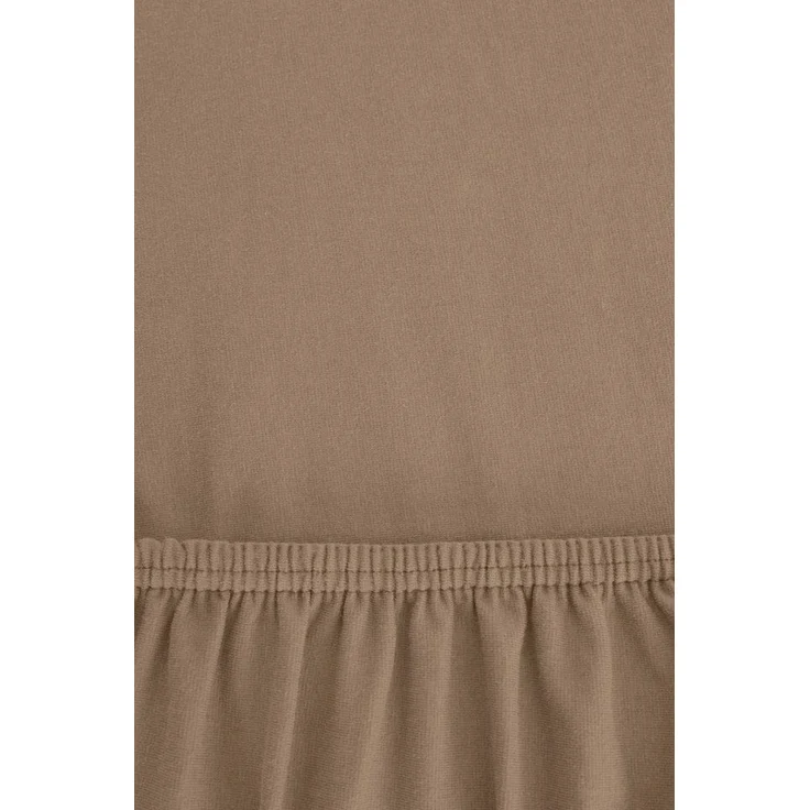 r-up Spannbettlaken Passt 90x200 bis 200x220cm erhältlich! 130 g/m², Baumwolle, Gummizug: fest eingenähtes dauerelastisches Rundumgummi, (1 Stück), (90x200-100x200, 15-35cm Matratzenhöhe, taupe) – Bild 2