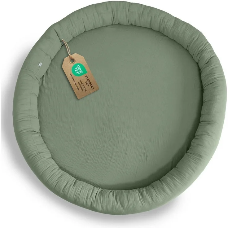 lilimaus Bodenkissen Sitzkissen für Kinder aus Musselin - Spielmatte & Kuschelecke, mit zarter Rüscheneinfassung - zum Lesen, Spielen & Kuscheln – Bild 1