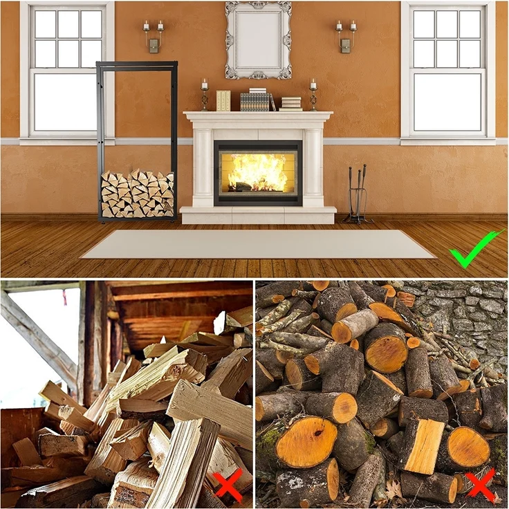 Kaminholzständer Brennholzregal Kaminholzablage Holzregal Ablage 100x150x25cm – Bild 9