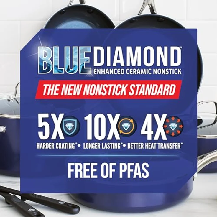 Blue Diamond 12'' Frypan blau – Bild 10