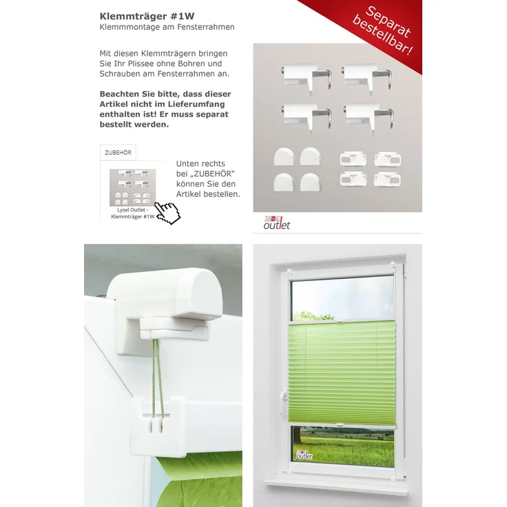Lysel - Qualitätsplissee Crush Tageslicht maigrün - Plissee in der Größe (Bx H) 80cm * 130cm – Bild 9