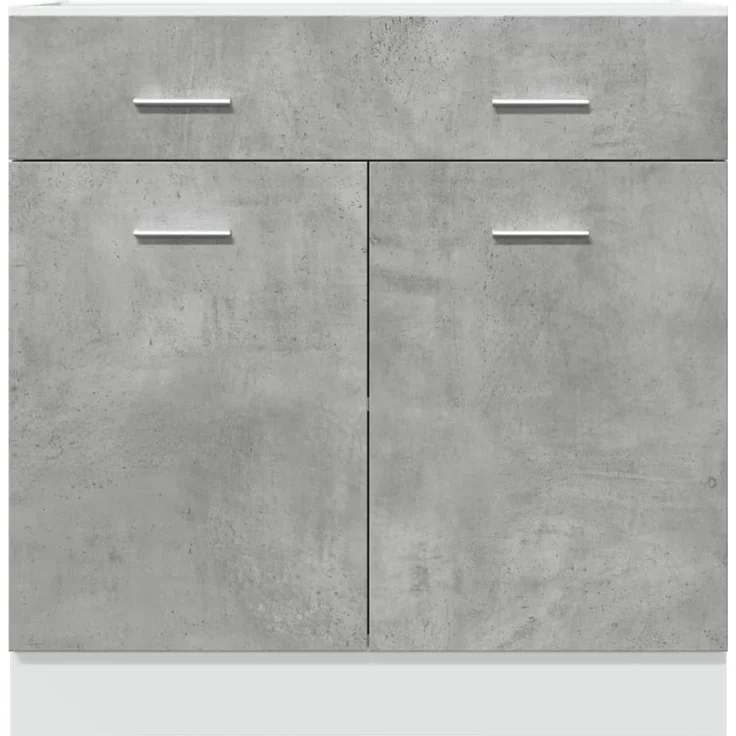 vidaXL Schubunterschrank Lyon Betongrau 80x46x81,5 cm Holzwerkstoff 856091 – Bild 3