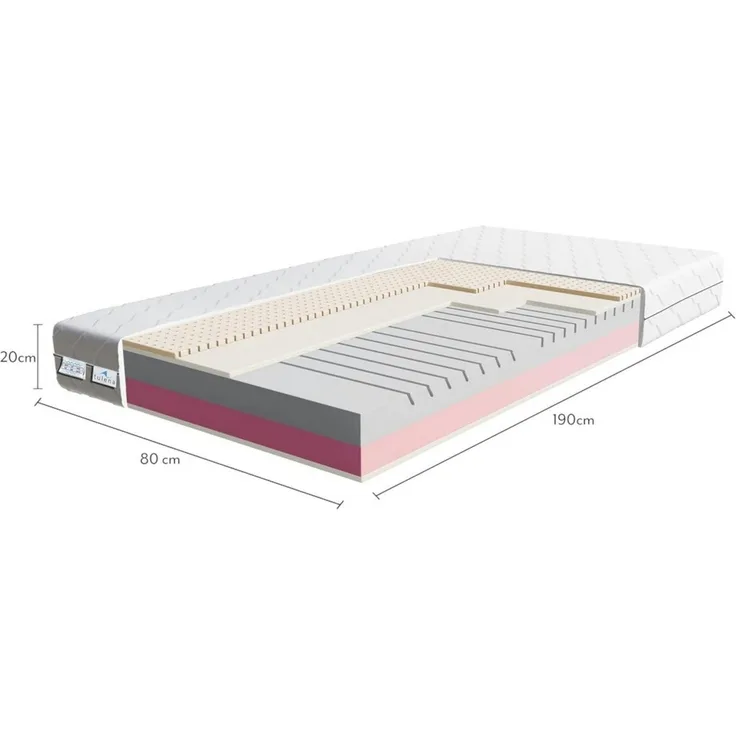Komfortschaummatratze Wendematratze Antibakterieller Bezug mit Reißverschluss, TULENA, (Öko-Tex Zertifiziert), 80x190 cm H3+H4 Comfort Plus, Höhe 20 cm