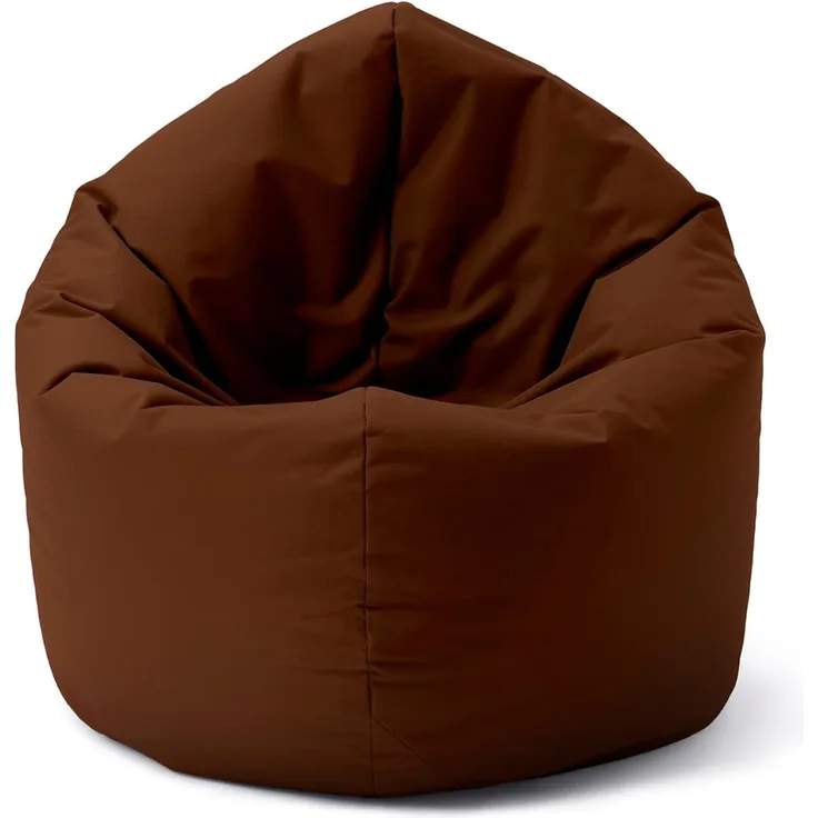 Lumaland Indoor / Outdoor Sitzsack, 2-in-1-Sitzsack, Polyester, 120 x 80 x 75 cm, 300 Liter, Braun