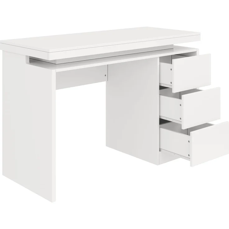 ZUBALIYA Moderner LED-Schreibtisch 120×50×78,5 cm – Computertisch mit drei Schubladen, verlängerter und verbreiterter Arbeitsfläche, verstärkten Beinen, einstellbarer LED-Beleuchtung, geeignet für Homeoffice – Bild 9