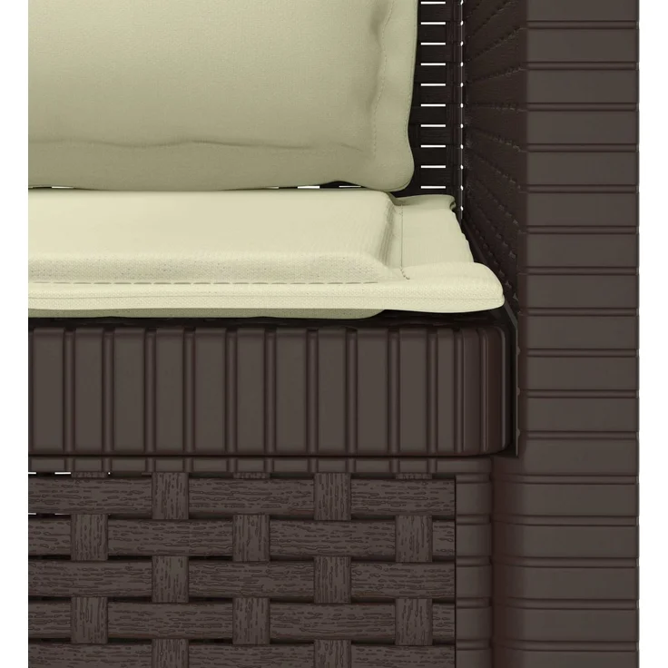 vidaXL 1-Sitzer Sessel mit Kissen Rattan-Look PP Braun 8011872 – Bild 7