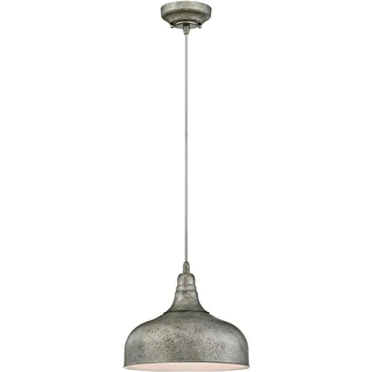 Westinghouse 6330140 Hängeleuchte, Pendelleuchte mit antikem Stahl-Finish und kuppelförmigem Schirm