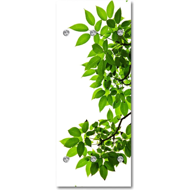 Queence Garderobe - "Josh" Druck auf hochwertigem Arcylglas inkl. Edelstahlhaken und Aufhängung, Format: 50x120cm