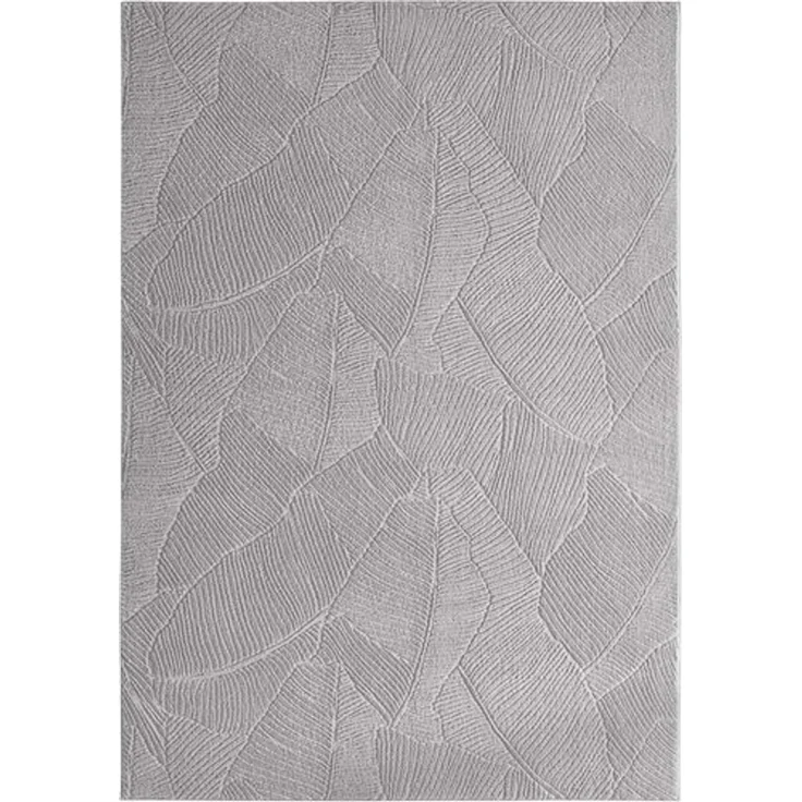 TaraCarpet Teppich TaraCarpet Homestyle 391 Blätter, rechteckig, Höhe: 10 mm, Felloptik hoch-tief weich waschbar floral grau 50x80 – Bild 4