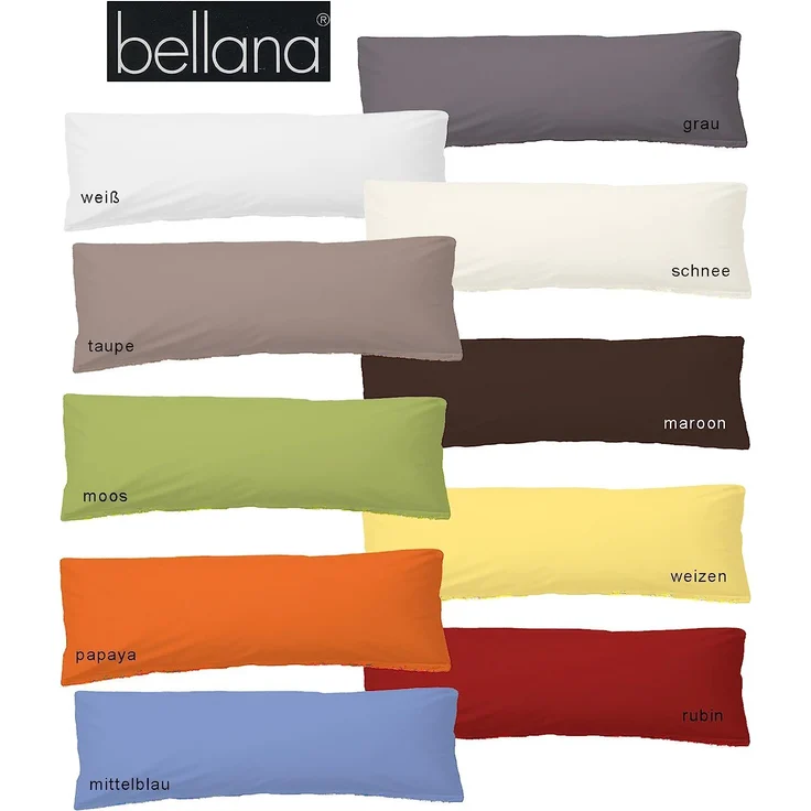 Jersey-Bezug für Seitenschläferkissen Kissenbezug 40x140 cm Baumwolle Schnee – Bild 2