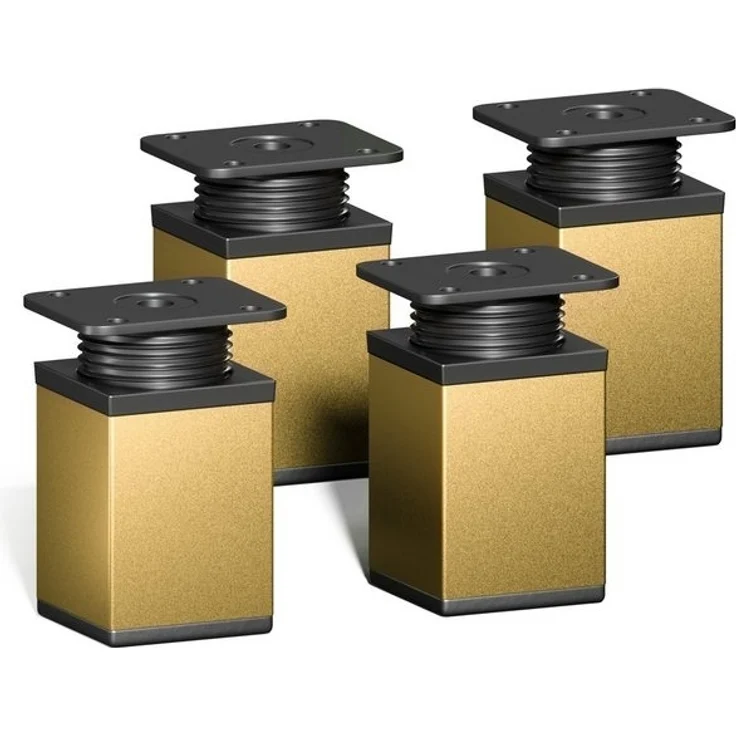 sossai® Möbelfuß Design-Möbelfüße, 4er & 8er Set, höhenverstellbar, (4-St), Farbe: Gold – Bild 4