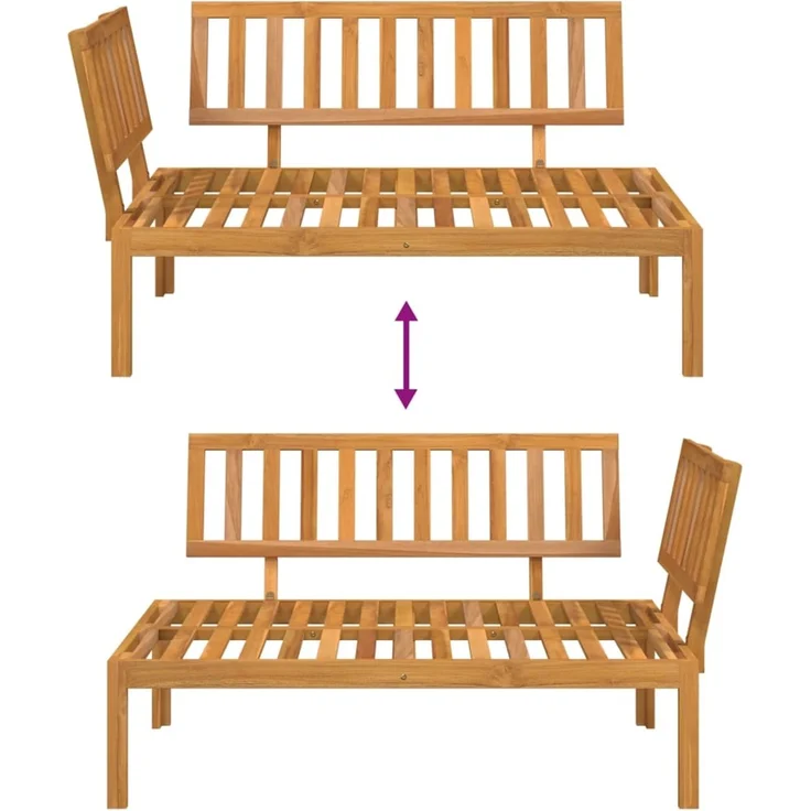 vidaXL Garten-Ecksofa aus Paletten Massivholz Akazie 365844 – Bild 7