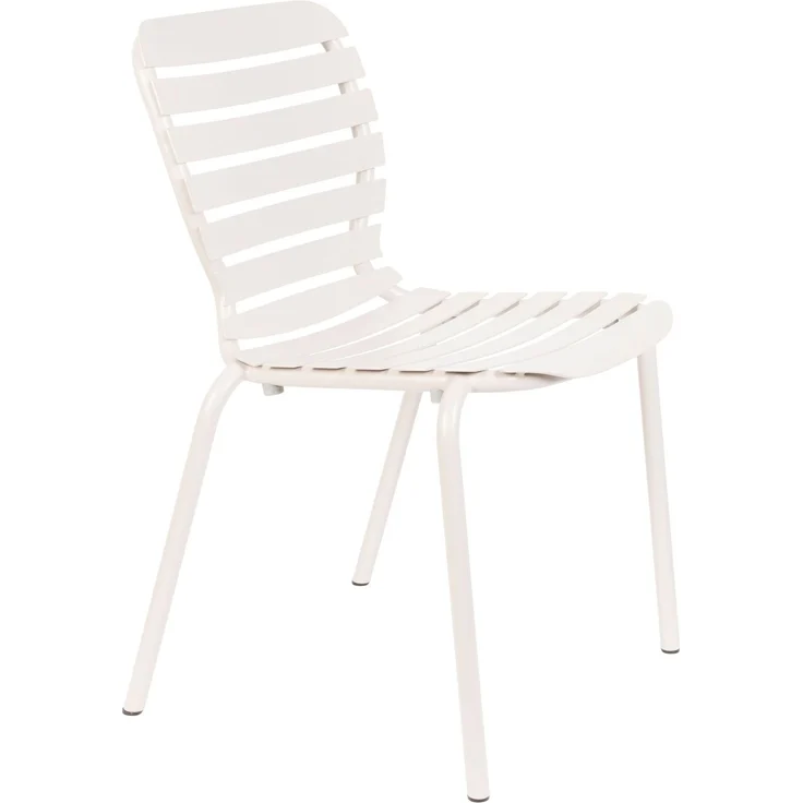 Zuiver Gartenmöbel-Set Vondel: Tisch mit 4 Stühlen aus Aluminium in Weiß 87,2x168,5x75 cm – Bild 8