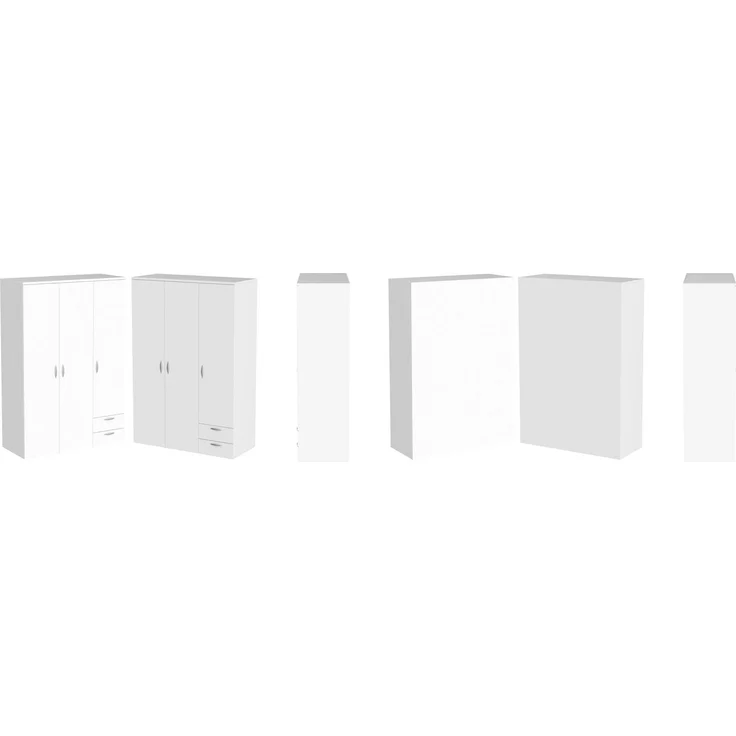 Kleiderschrank, weiß, 120 x 177 x 52 cm – Bild 9