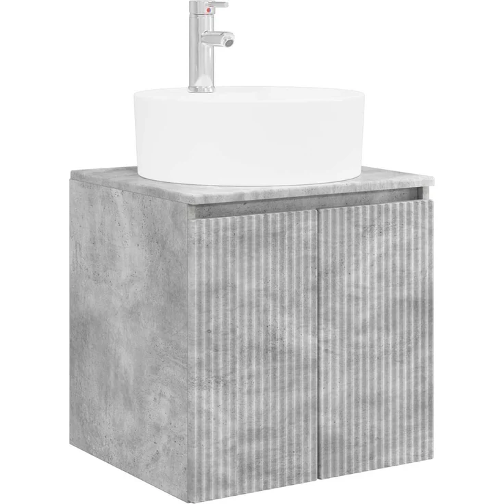 vidaXL Badezimmerschrank-Set 3 stk. Betongrau 161,5 x 44,5 x 82 cm 3405670 – Bild 4