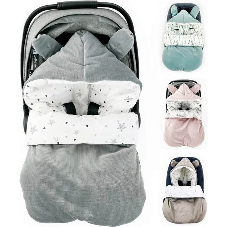 BABEES Fußsack BABYFUßSACK für Babyschale Frühling Übergang warm mit Füllung, Einschlagdecke Fußsack Schlafsack Baby Kinderwagen GANZJÄHRIG – Bild 4