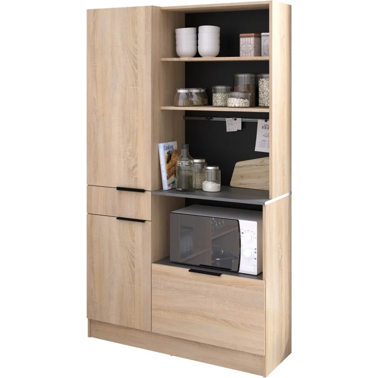 Parisot Buffetschrank Fumay in Eiche und grau 100 cm – Bild 3