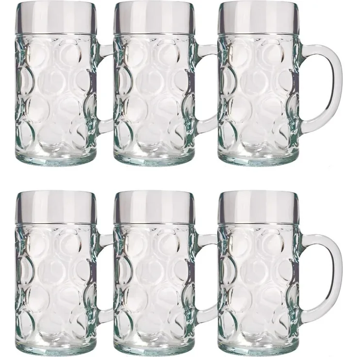 Bierglas 6er Set Biergläser ISAR 1 Liter